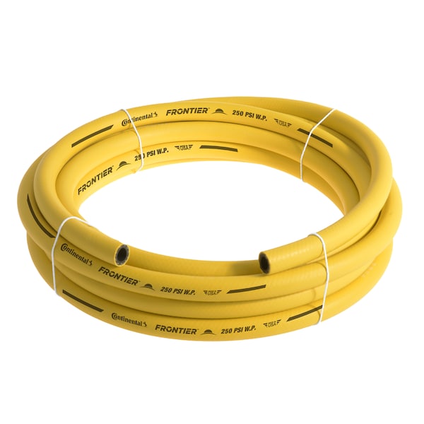 1/2" x 25' Yellow EPDM Rubber Air Hose, 300 PSI, Bulk Hose